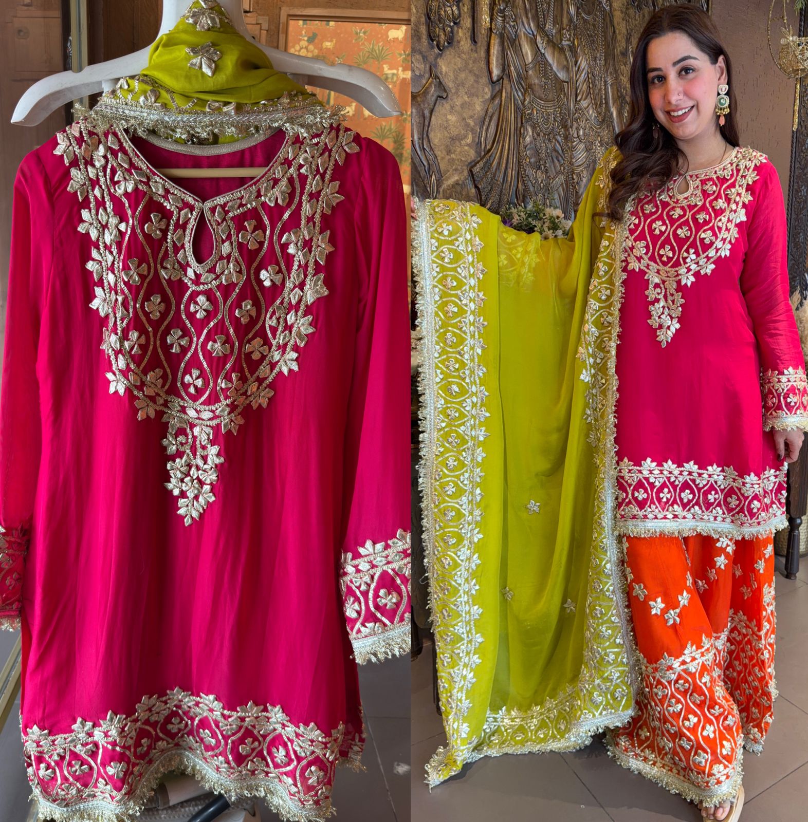 Vibrant traditional Punjabi-style outfit